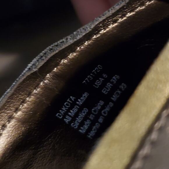 Faded Glory Heeled Mule Booties Bronze Metallic Cowgirl Western Vintage - Picture 6 of 11